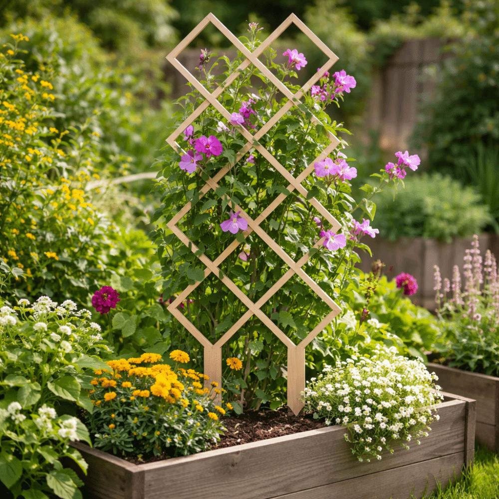 Hollow Out Plant Support Rack Climbing Stand Plant Trellis Frame Garden Plant Trellis Courtyard