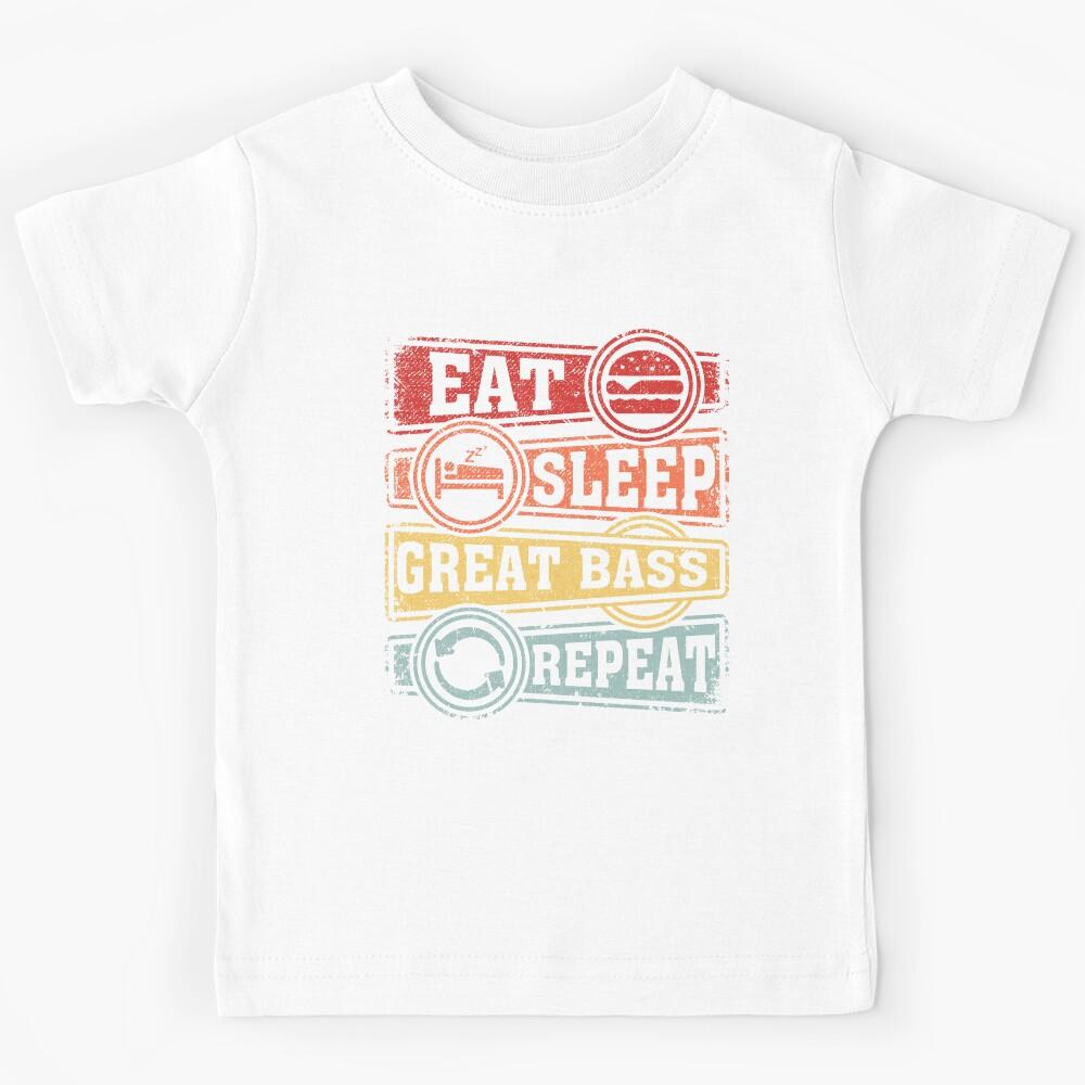 Eat Sleep Great bass Repeat Kids T-Shirt 170