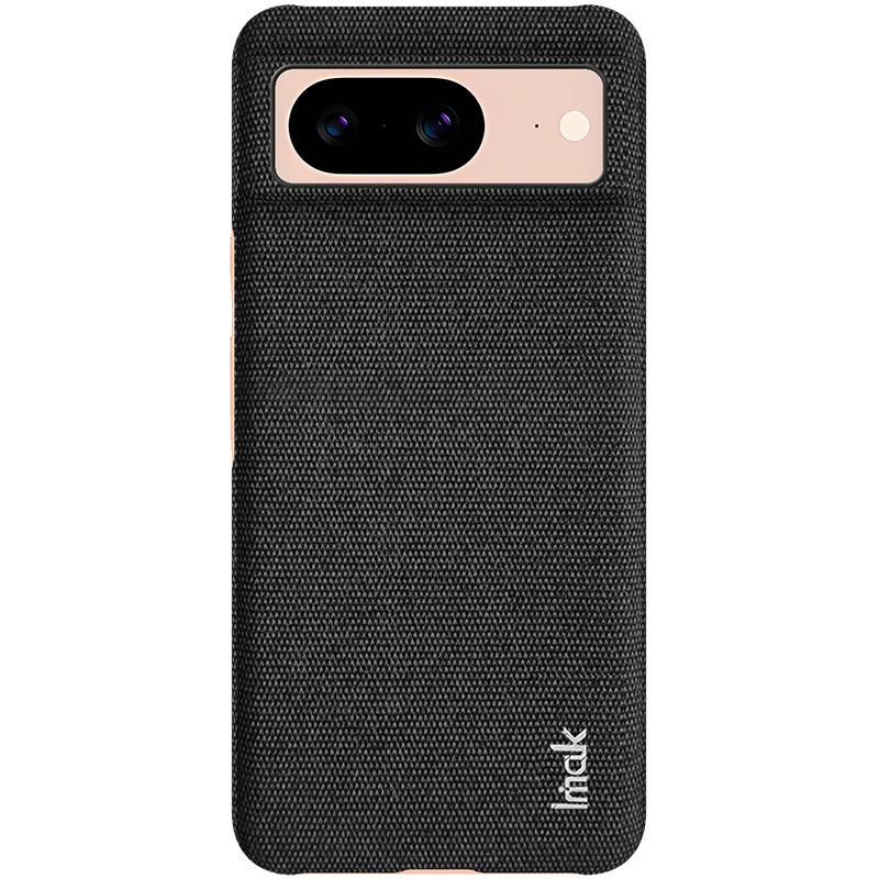IMAK Ruiyi Series for Google Pixel 8 Case Cloth Texture Bump Proof PU Leather+PC Cell Phone Cover
