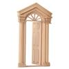 1:12 Doll House Mini Wooden Steepletop Door for Dolls DIY Dollhouse Furniture Accessories
