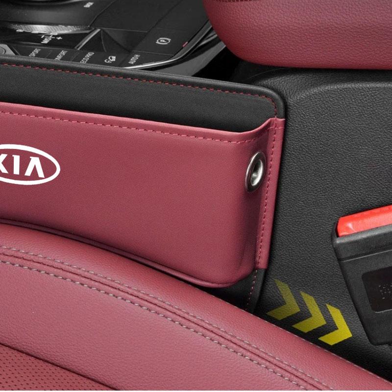 FCQP1 Für Kia Rio Picanto Sportage Niro Morning Ceed Forte K7 K5 K8 K3 Autositz-Organizer Spalt Leder Aufbewahrungsbox