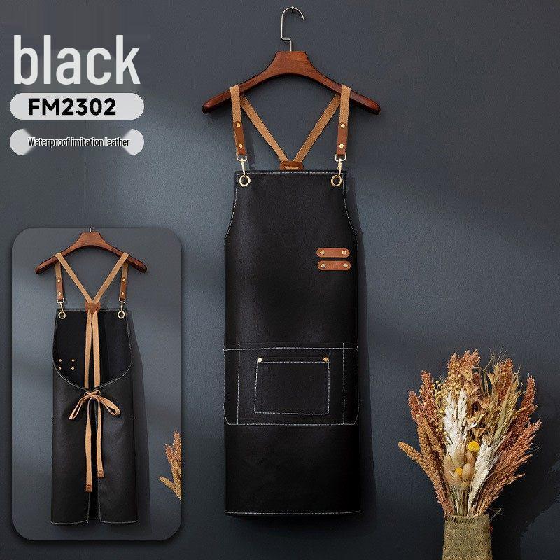 2026 Waterproof Oil-Proof Kitchen Apron for Women & Men - Special Chef s Cooking & Catering Wear чёрный