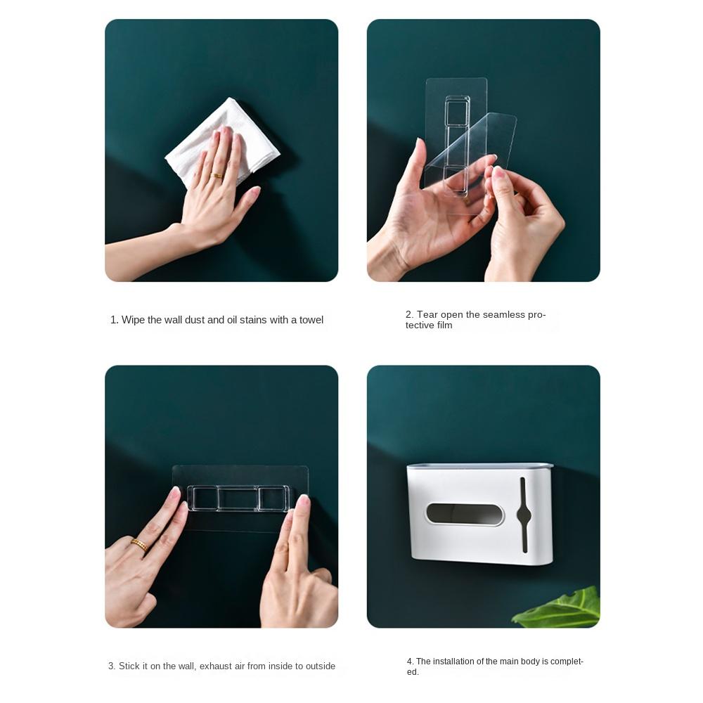 Large Capacity Trash Bags Storage Box Wall Mounted Plastic Container  for Bathroom Kitchen