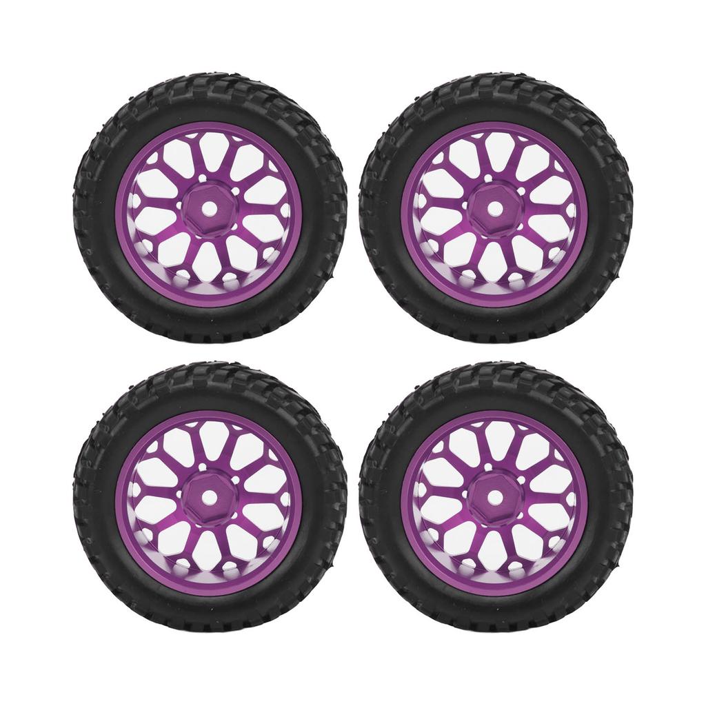 4Pcs 1Celsius10 Scale RC Car Wheels and Tires Aluminium Alloy Wheel   Rubb  Tires for 1Celsius10 Remote Control Car