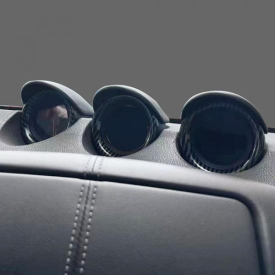 Carbon Fiber Style Inner Dashboard Frame Trim Cover For Nissan 370Z 2009-