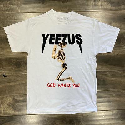 Gott will dich Yeezus Kurzarm Unisex Weißes T-Shirt Alle Größen BO149