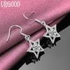 925 Sterling Silver AAA Zircon Star Earrings Wedding Jewelry
