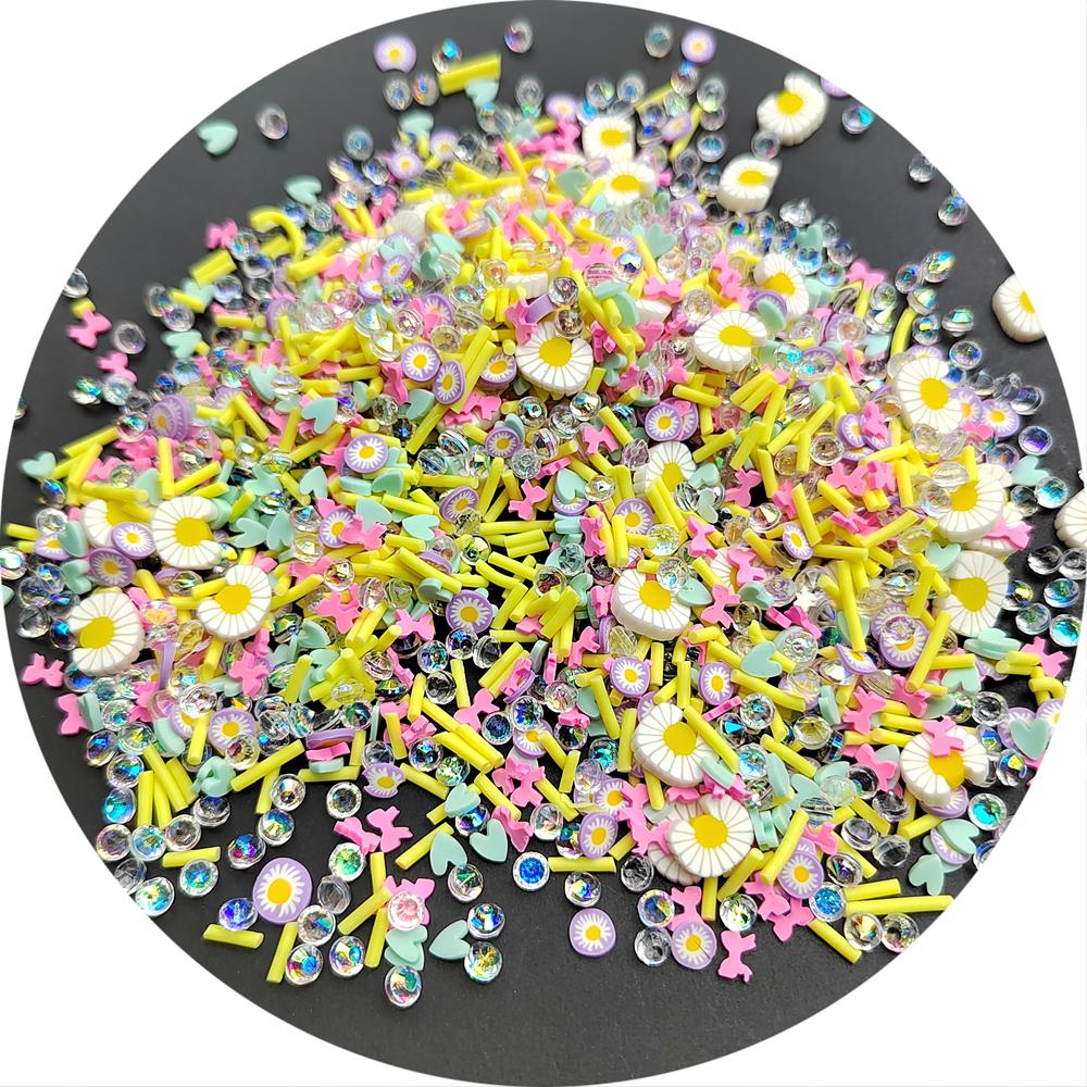 Valentine's Day Heart Polymer Clay Slices Soft Slime Clay Sprinkles for DIY Colorful Slime Decoration Crafts