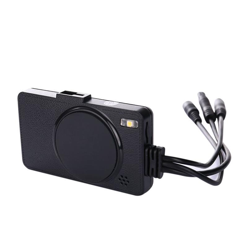 Motorcycle Dashcam, Dual Cameras for Front and Rear Recording, HD Night Vision Waterproof Recorder