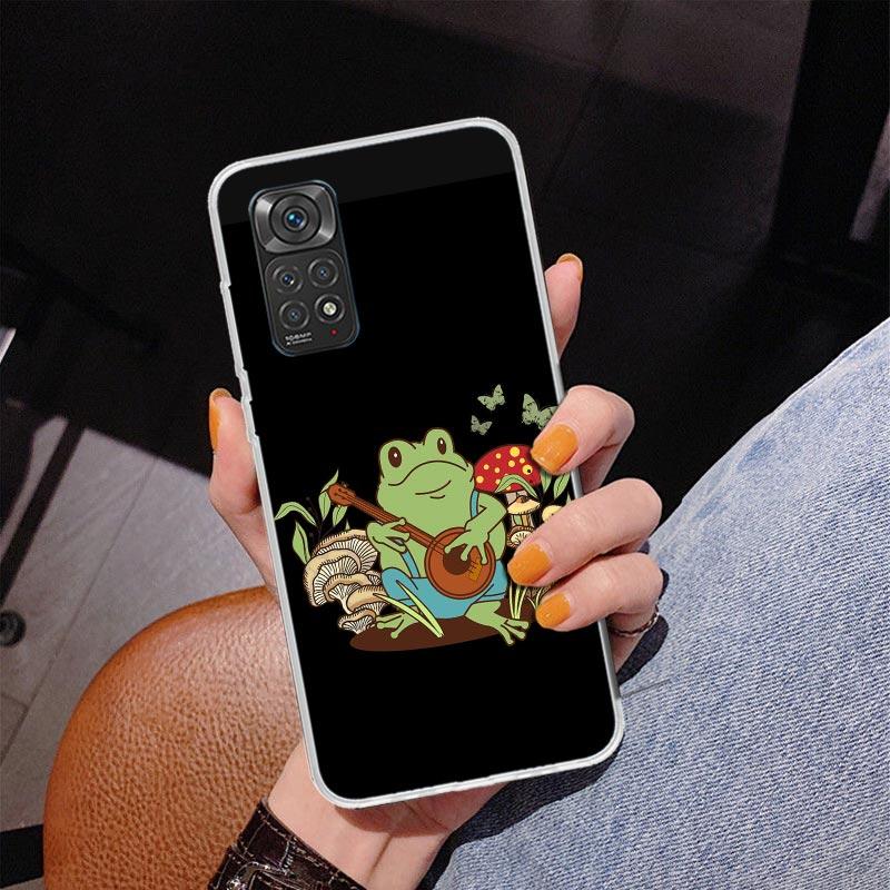 Cottagecore Frog Mushroom Kawaii Phone Case For Xiaomi Redmi Note 15 14 13 12S 12 11 Pro Plus 14S 11S 11E 10 10S 11T 5G Personal
