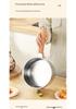 Olla de Cocina de Doble Capa de Acero Inoxidable 304 para Comida de Bebé, Cocción al Vapor, Sopa y Fideos - Sin Recubrimiento, Olla Pequeña Engrosada para Leche.