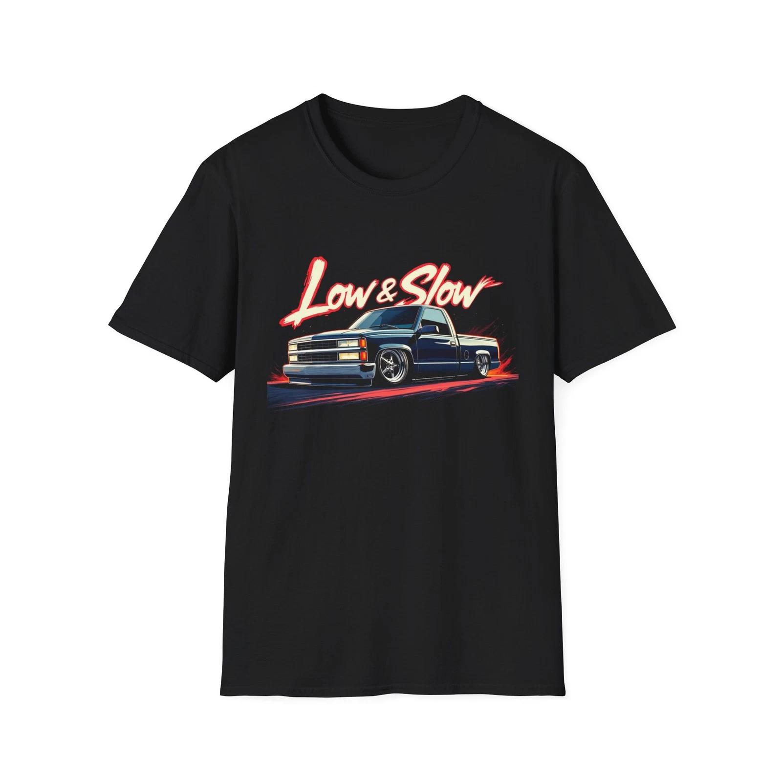Chevy 1500 OBS T-Shirt Low & Slow Slammed Pickup Truck Graphic Tee Custom Truck XL