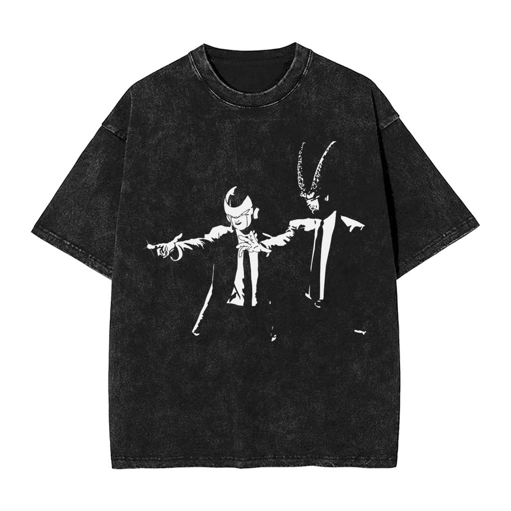 Washed T Shirt Dragon Ball Saiyan Z Fiction Hip Hop Vintage T-Shirts Oversize Streetwear Short Sleeve Graphic Tees Men Women