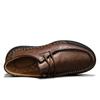 Handmade Men's Casual Leather Shoes Comfortable Lace-up Business Shoes for Men Outdoor Walking Shoes Retro Dress Male Loafers