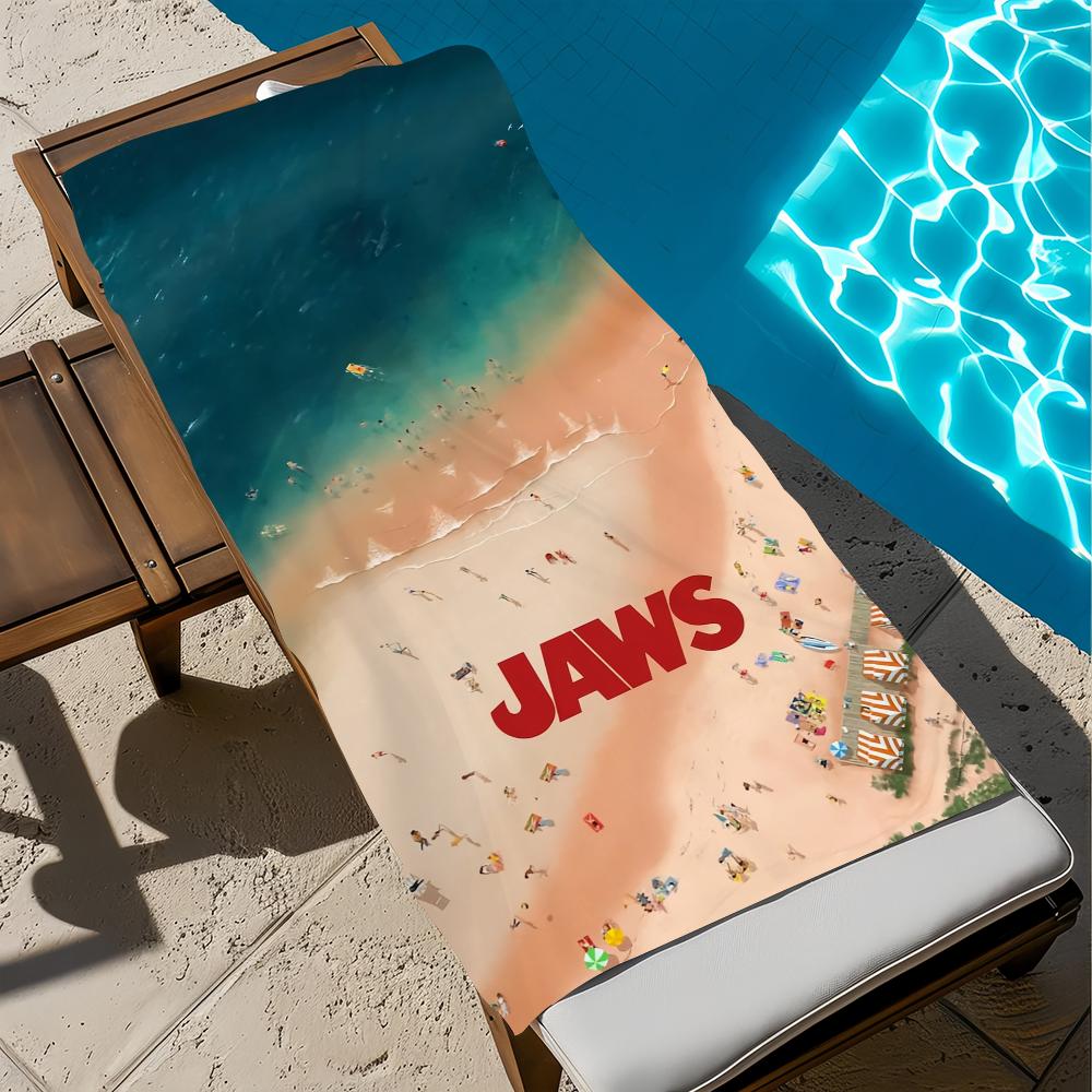 Classic Movie J-jaws Towel Beach Quick Dry Soft Pool Towels Gift for Travel Gym Shower Camping sports