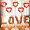 Red Love Heart Shape Foil Balloons Valentines Wedding Party Decorations Birthday Party Decor Photo Props Baby Shower Supplies