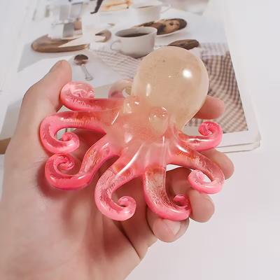 1PCS Ocean Octopus Mirror Silicone Mold for DIY Ornament Crystal Epoxy Resin Crafting Home Garden Decor