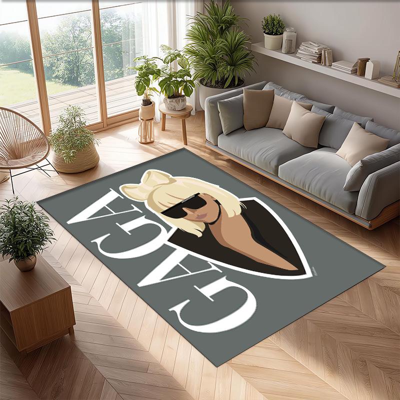 Soft Crystal Velvet Floor Rug,Lady Gaga Anti Slip Decorative Carpet, Plush Area Mat For Indoor Home Decoration