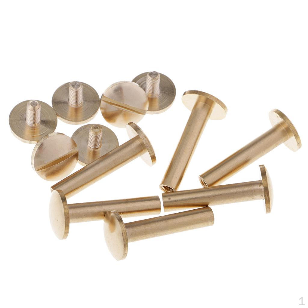 6 Brass Button Nail Rivet Leather Crafts Embellishment