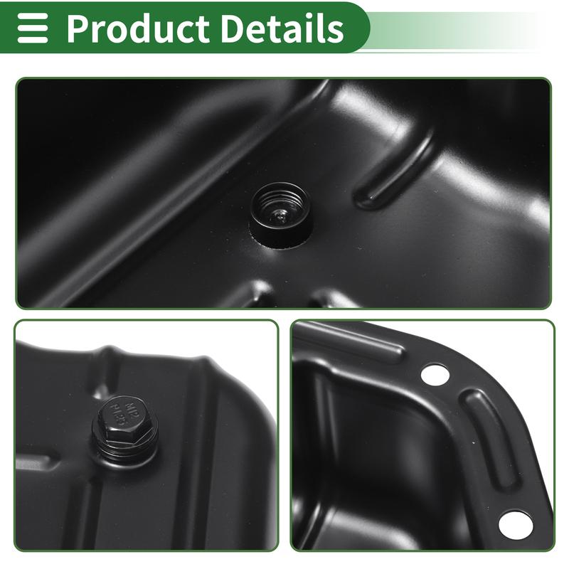 UXCELL 1 Pc No.52118779AB Engine Oil Pan for Dodge for Ram 1500 1996-2001 Iron Black