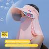 Retractable Wide Brim Beach Caps for Women Protect Neck Summer Hats Breathable Sun Hat  Outdoor