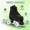 YYW Flashing Roller Skates Beginner Women Outdoor Skating Sneakers 4 Wheels Skate Shoes Size 32 33 34-45 Girls Quad Double-Row