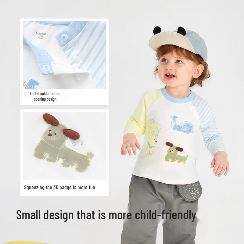 Balabala Baby Cotton Long-Sleeve Raglan T-Shirt