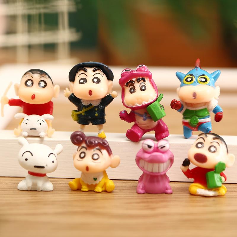Series Shinchan Crayon Plasticfigure Set Gift Model Toy Collectible Decoration