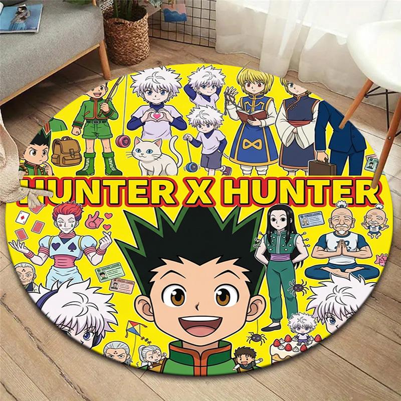 Hunter X Hunter Round Area Rug Carpet Rug For Living Room Bedroom Sofa Playroom Decor Nonslip Floor Mat