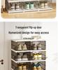 Foldable Transparent Shoe Box Cabinet with No-Install Lid - Multi-layer Thickened Shoe Rack for Home Storage