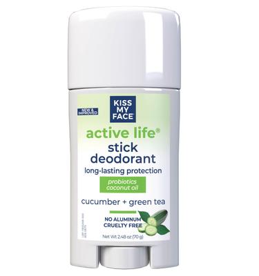 Kiss My Face Desodorante en Barra Active Life Verde 70 g - (Té de pepino), rodar sobre (ít)