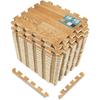 Wood Grain Non Slip Interlocking Foam Floor Mat Waterproof DIY Puzzle Tiles For Living Room Bedroom Home Decor
