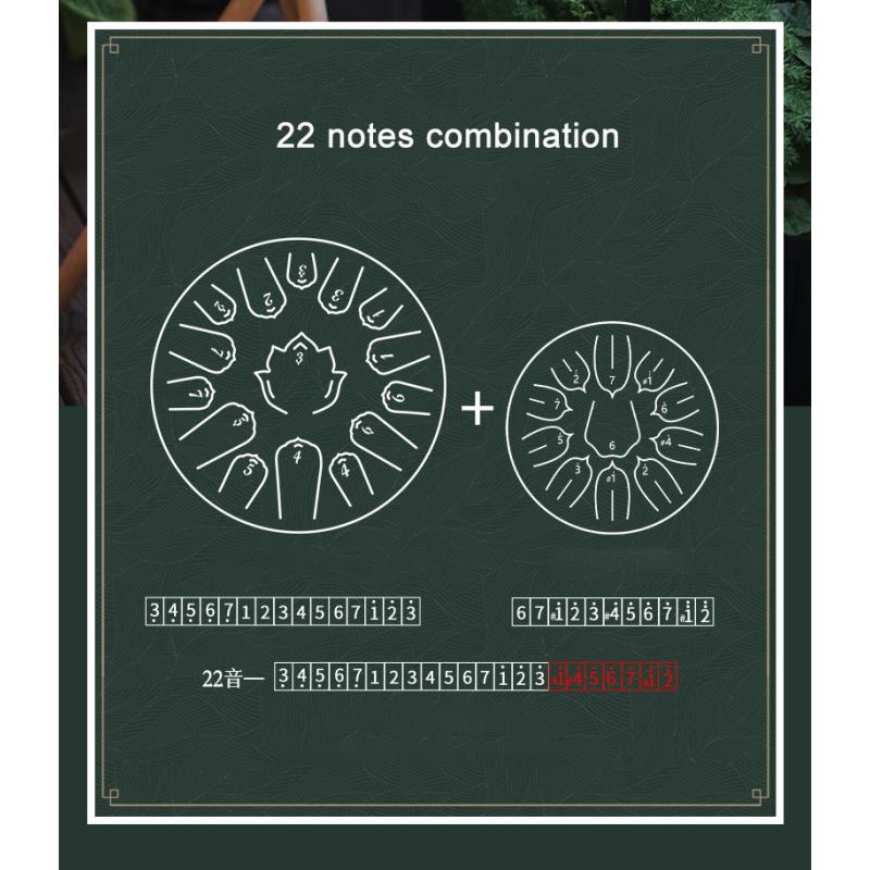 Musical Drum Steel Tongue Drum 13 14 Inch 15 Note C Hollow Drum Percussion Instrument