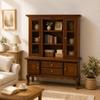 1:12 Scale Dollhouse Sideboard Cabinet Wooden Miniature EuropeanStyle with Glass Doors