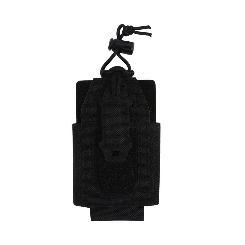 Nylon Tactical Radio Pouch MOLLE Walkie Talkie Holster Adjustable Drawstring For Hunting Outdoor Gear