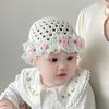 Einfarbige Trendige Baby Mütze Handgefertigter Spitzen Turban Baby Mütze Mädchen Strickmütze Neugeborenen Mütze