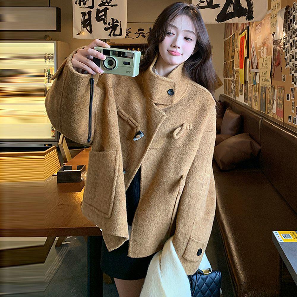 Trendy Woolen Coat: Thick, Warm, Loose-Fit for Autumn/Winter