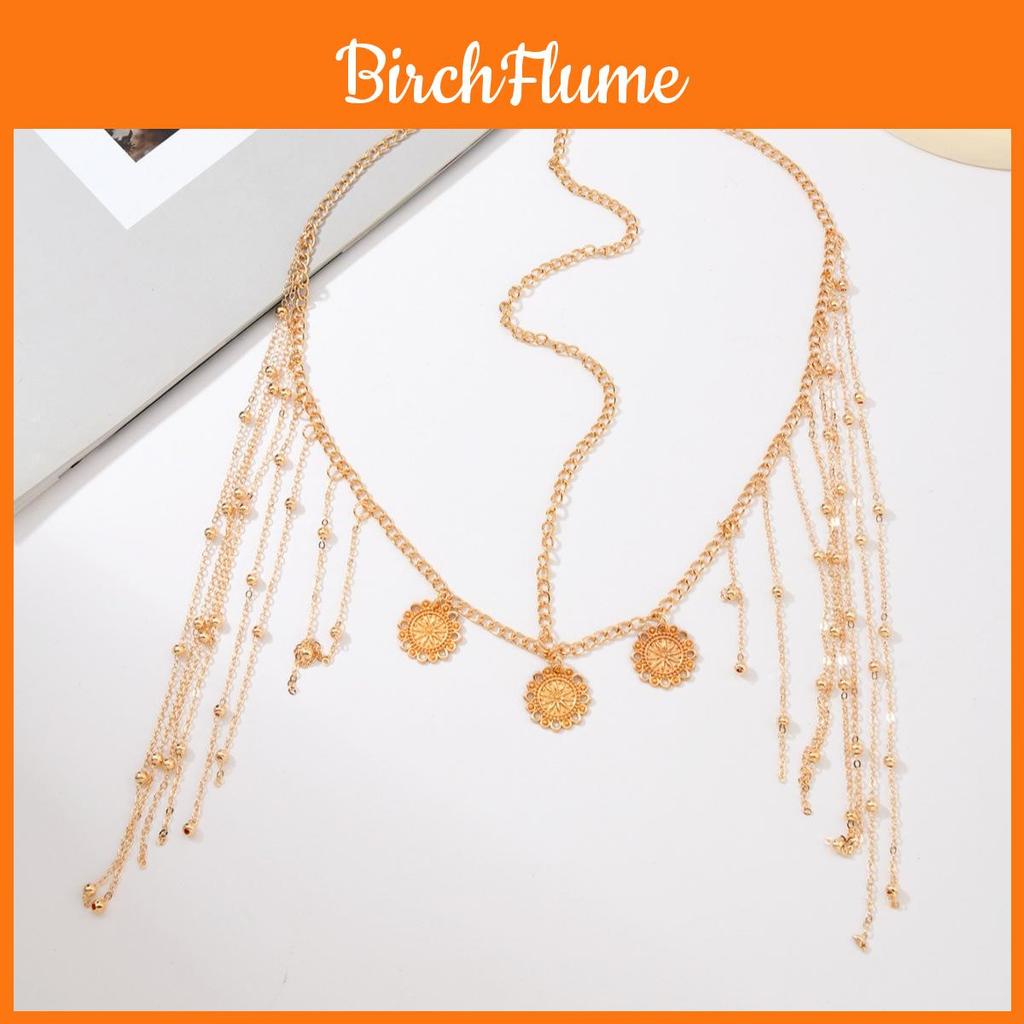 Geometric Gold Head Chain With Alloy And Dangle Tassels For Women Daily Accessories