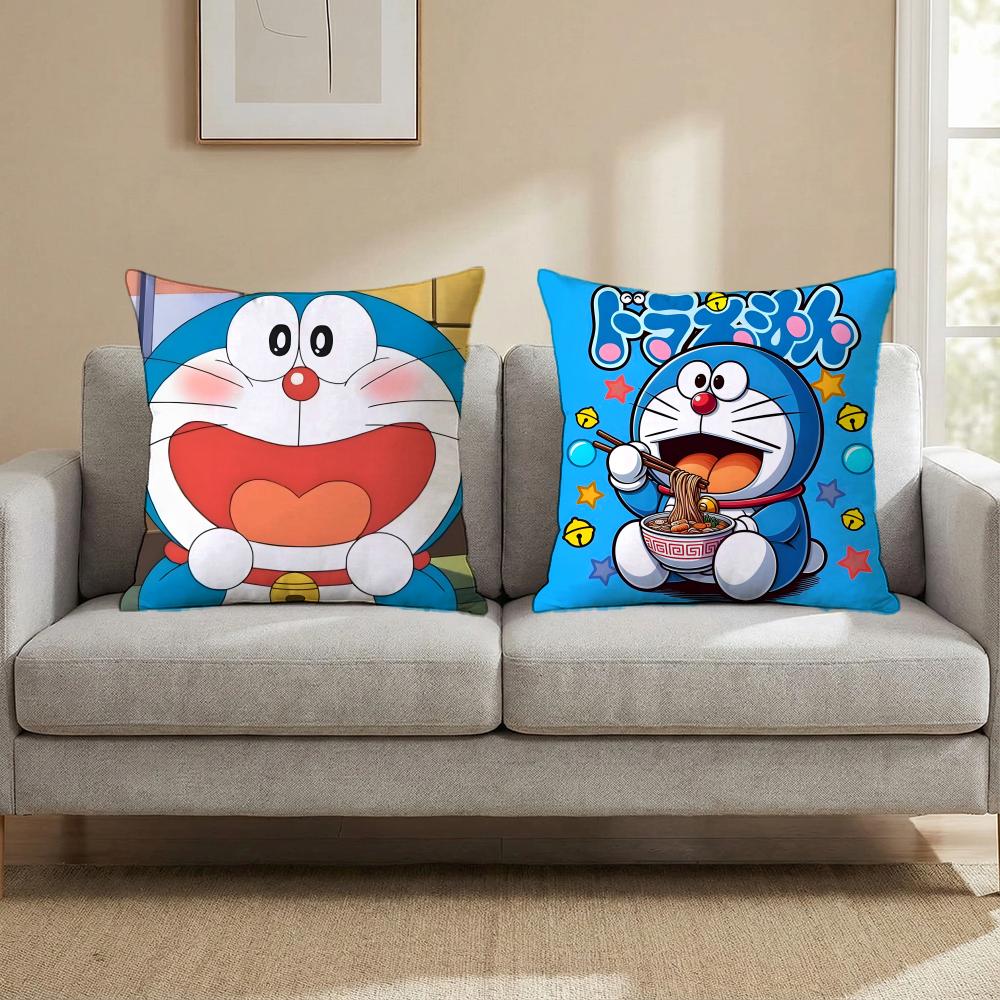 Cartoon Doraemon Cushion Cover Cushion Cover Set 4Pcs 50X50 45X45 40X40 Pillowcase Decorative Sofa Home Decor