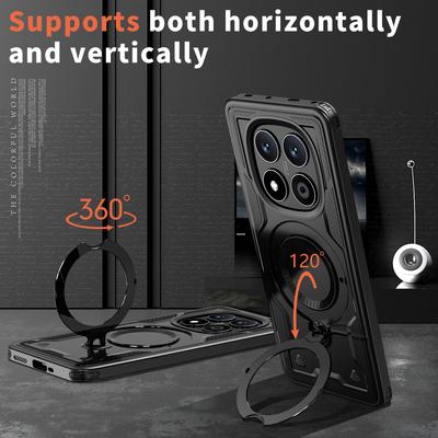 Odolný Silný Magnetický Držák Pancéřové Pouzdro Pro Xiaomi Redmi Note 15 Pro 4G 14 Pro Plus Vojenská Úroveň Anti-drop Nárazníkový Kryt