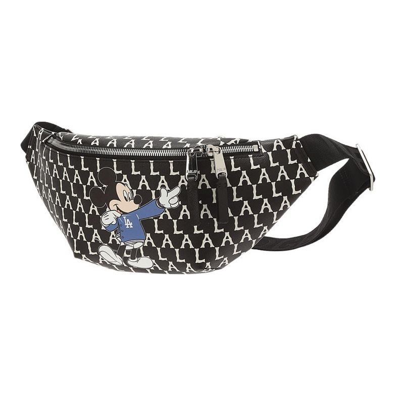 MLB X Disney Mickey Minnie Print Vintage Floral Crossbody Chest Bag Waist Bag Unisex Bags Multi-color 32BGKC011