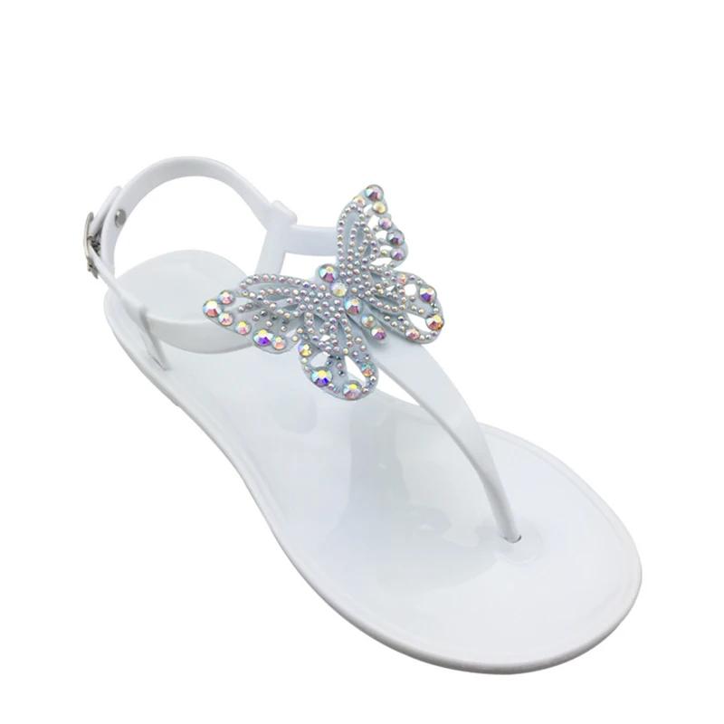 Populære Gjennomsiktige Sko Damesko Jellysko Strandferie Sandaler 2024 Nye Enkle Trendy Flatsko Dame Flip-flops Chaussure Femme