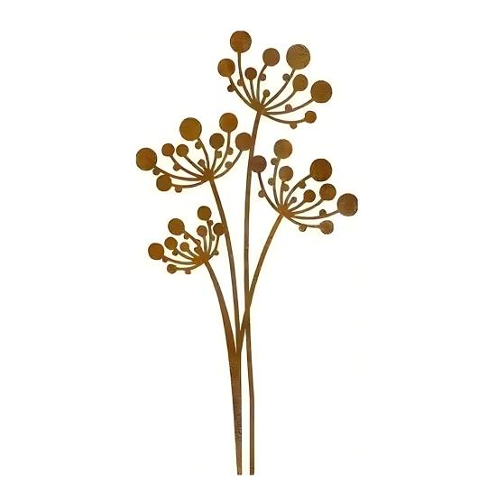 1/2Pcs Vintage Rusty Dandelion Garden Stake, Decorative Metal Dandelion Yard Art, Iron Dandelion Flower Bed Sign for Outdoor Lawn Patio Pathway 1pc