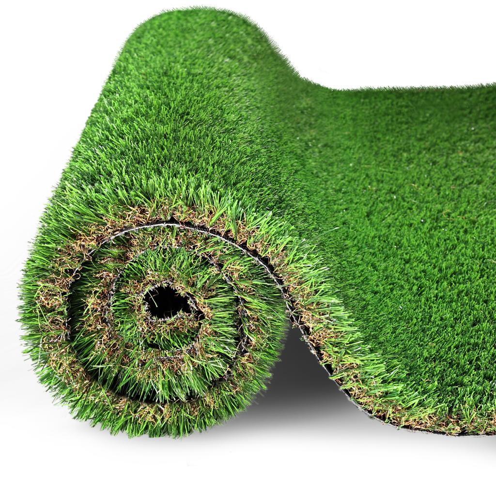 2M*3M Outdoor Artificial Grass Runner Rug, Thick Realistic Fake Grass Roll Decor Patio Balcony Garden Lawn, Dog Pets Turf Drain Mat, 1.38" Pile Height