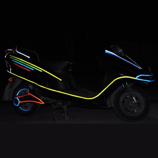 Bezpečnostní upozornění Nálepky na kola Auto Motorka Stylové reflexní nálepky na motocykly