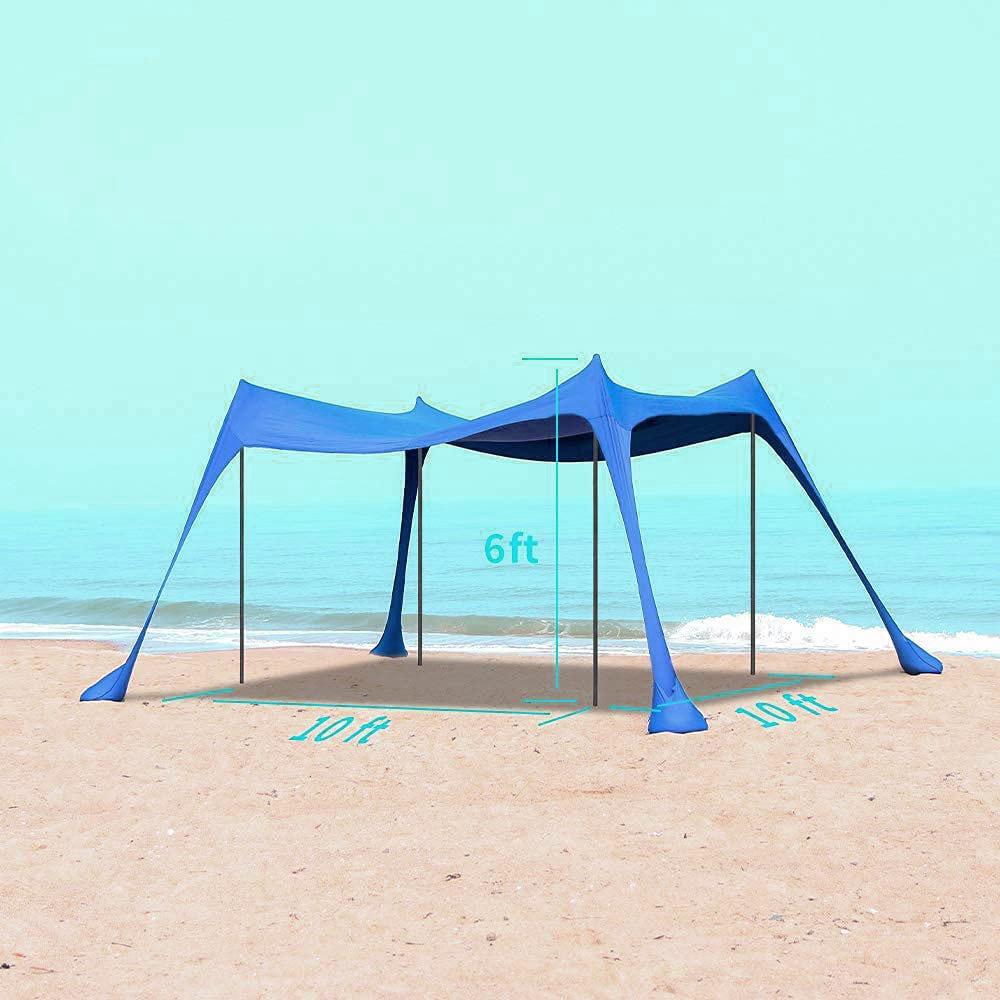 Portable Outdoor Sunshade Canopy: Beach Tent & Cooling Shelter for Camping & Fishing