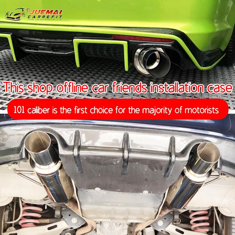 Sports Car Styling Exhaust System Pipe Tail Universal Racing Muffler HKS High Quality Stainless 101mm Mufflers Silver Blue Tips