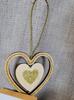 Wooden Hanging Heart Pendant 8cm