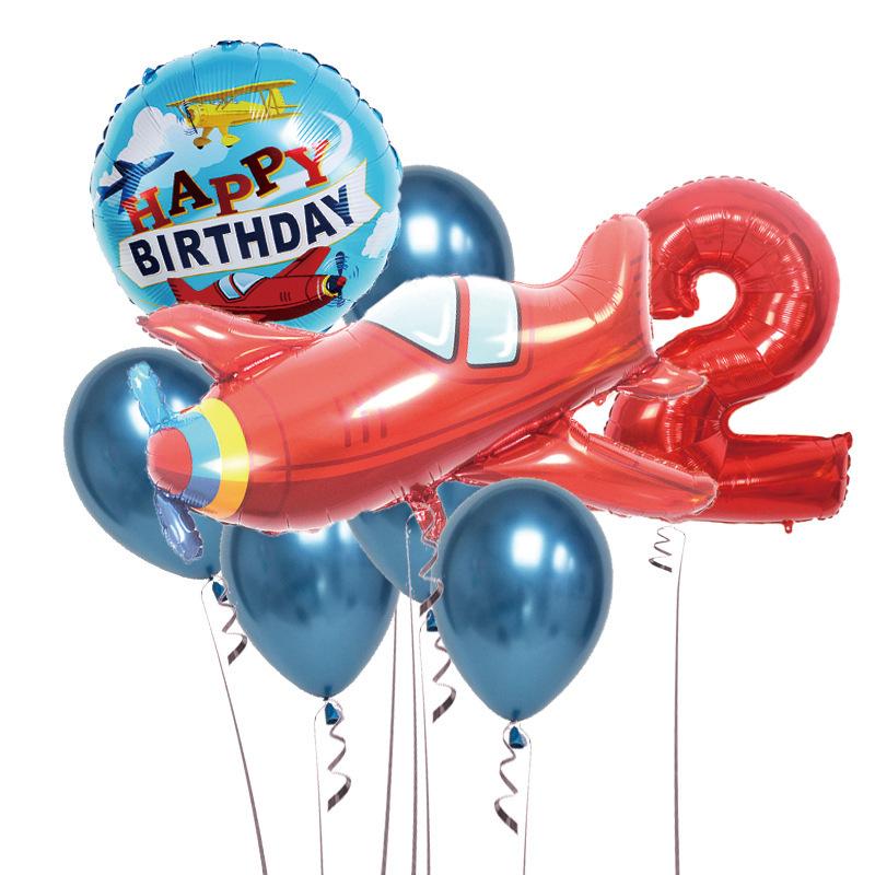 

Новый красный ретро самолет воздушный шар на день рождения посылка истребитель пропеллерный самолет детские вечеринки для организации авто шаров