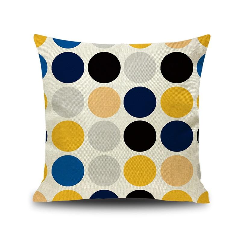 Nordic Geometric Cushion Yellow Geometry Circle Pillow Home Decor Decoration Decorative Pillowcase